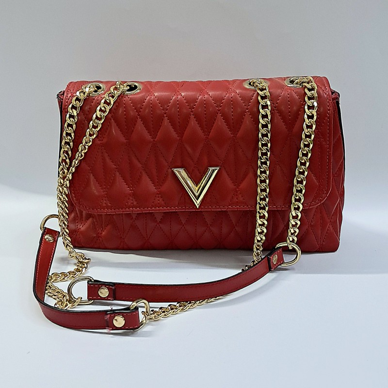 Zincir askılı kadın kol çantası kırmızı