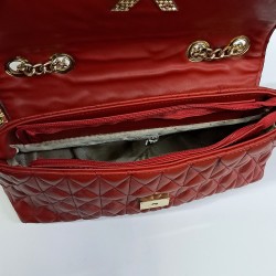 Zincir askılı kadın kol çantası kırmızı
