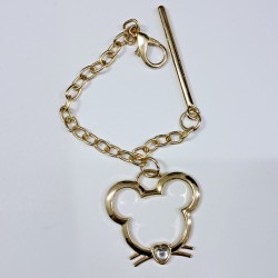 Label nakış desenli anahtarlıklı kadın kol çantası gri