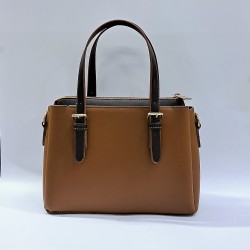 Label ayarlanabilir askılı kadın kol çantası kiremit