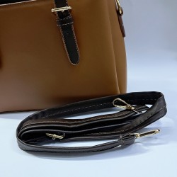 Label ayarlanabilir askılı kadın kol çantası kiremit