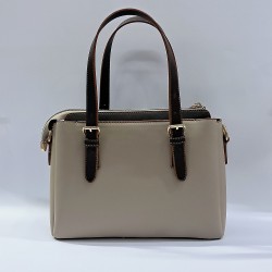 Label ayarlanabilir askılı kadın kol çantası bej