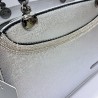 Label taş detaylı kadın kol çantası gümüş