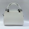 Label taş detaylı kadın kol çantası beyaz