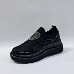 Paris kalp detaylı kadın ayakkabı siyah