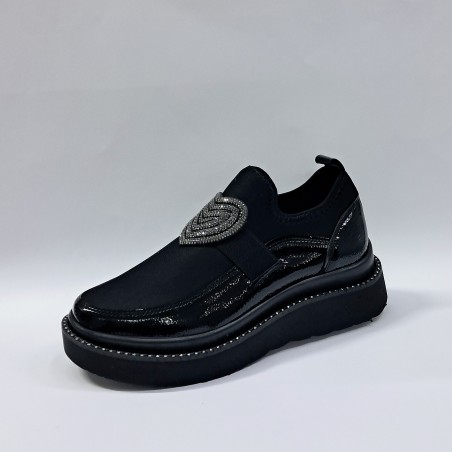 Paris kalp detaylı kadın ayakkabı siyah