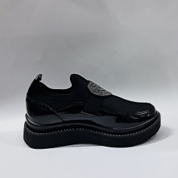 Paris kalp detaylı kadın ayakkabı siyah