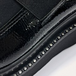 Paris kalp detaylı kadın ayakkabı siyah