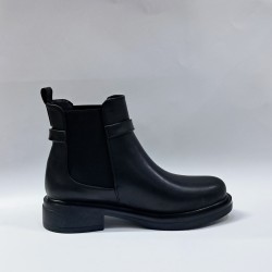 Fancy kilit detaylı kadın bot siyah