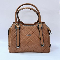 Label pötikare desenli kadın kol çantası kiremit