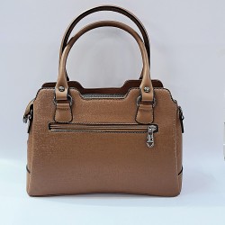 Label pötikare desenli kadın kol çantası kiremit