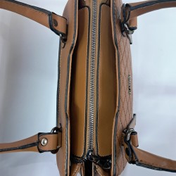 Label pötikare desenli kadın kol çantası kiremit