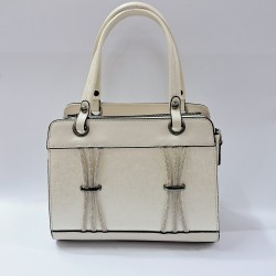 Label taş detaylı krinkıl görünümlü kadın kol çantası açık gold