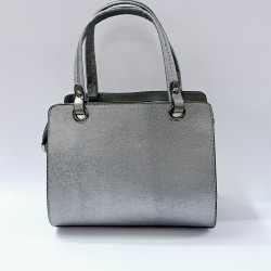 Label taş detaylı krinkıl görünümlü kadın kol çantası antrasit