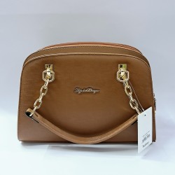 Label zincir askılı kadın kol çantası kiremit