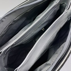 Label pötikare desenli kadın kol çantası gümüş