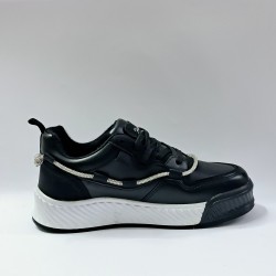 Twingo taş detaylı kadın spor ayakkabı siyah