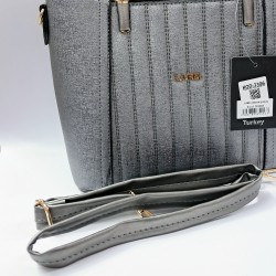 Label dikiş detaylı kadın kol çantası antrasit