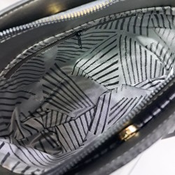 Label dikiş detaylı kadın kol çantası antrasit