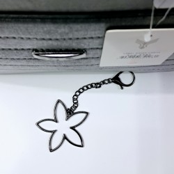 Label dikiş detaylı anahtarlıklı kadın kol çantası antrasit