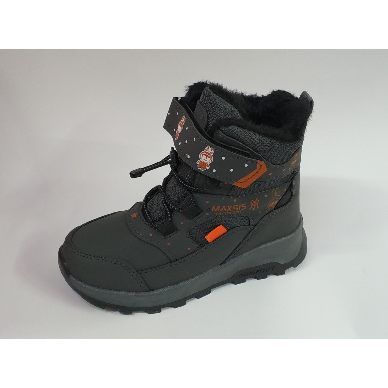 Maxsıs içi yünlü erkek çocuk botu gri