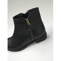 Ayakdaş çift fermuarlı kadın bot siyah