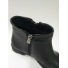 Ayakdaş çift fermuarlı kadın bot siyah