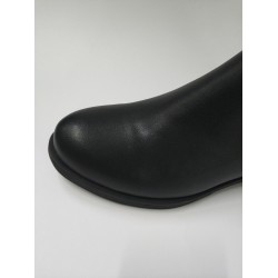 Ayakdaş çift fermuarlı kadın bot siyah