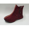 Paris taş detaylı içi yünlü kadın bot bordo