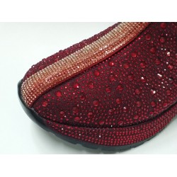 Paris taş detaylı içi yünlü kadın bot bordo