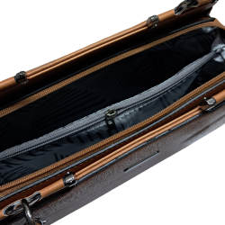 Label anahtarlıklı kadın kol çantası kahverengi