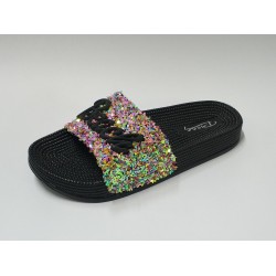 Pienn renkli pullu Ortopedik kadın terlik