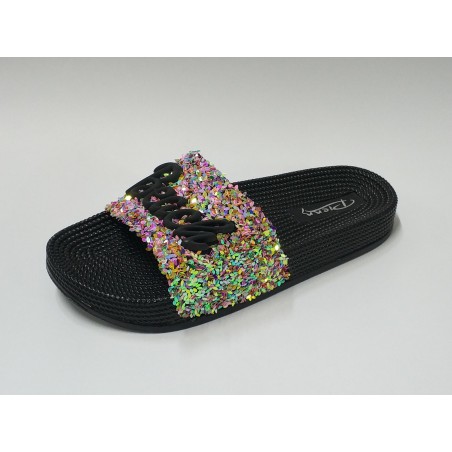 Pienn renkli pullu Ortopedik kadın terlik