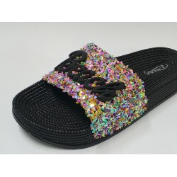 Pienn renkli pullu Ortopedik kadın terlik