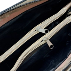 Label anahtarlıklı kadın kol çantası bej