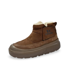 Twingers içi yünlü cırtlı kadın bot kiremit