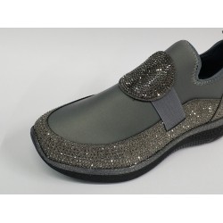 Paris Ortopedik taş detaylı kadın mevsimlik ayakkabı gri