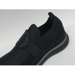 Paris Ortopedik taş detaylı kadın mevsimlik ayakkabı Tam siyah