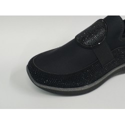 Paris Ortopedik taş detaylı kadın mevsimlik ayakkabı Tam siyah