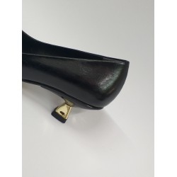 Paris minik Topuk gold toka detaylı kadın ayakkabı siyah