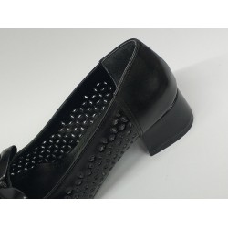 Paris taşlı kurdale detaylı kadın ayakkabı siyah