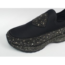 Paris Ortopedik taş detaylı kadın mevsimlik ayakkabı siyah