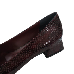 Paris petek görünümlü gül detaylı kadın topuklu ayakkabı bordo