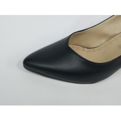 Poliriza düz sade arkası açık Topuklu ayakkabı siyah