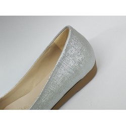 Nesfa düğüm taş detaylı kadın babet ayakkabı gümüş