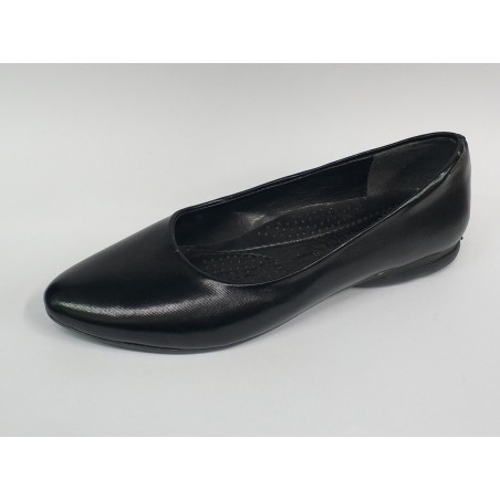 Nehir düz sade kadın babet ayakkabı siyah