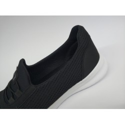 Black sea Ortopedik kadın yürüyüş ayakkabı altı beyaz detaylı siyah