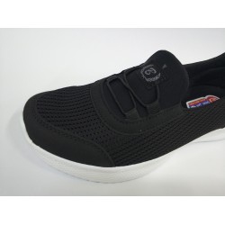 Black sea Ortopedik kadın yürüyüş ayakkabı altı beyaz detaylı siyah