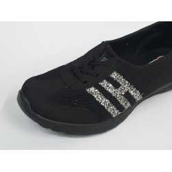 Black sea Ortopedik taş detaylı kadın yürüyüş ayakkabı siyah