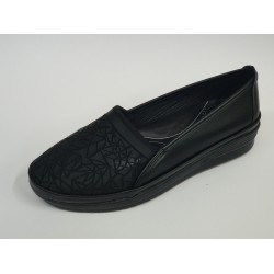 Ayzen Ortopedik streç kumaş mevsimlik kadın ayakkabı siyah